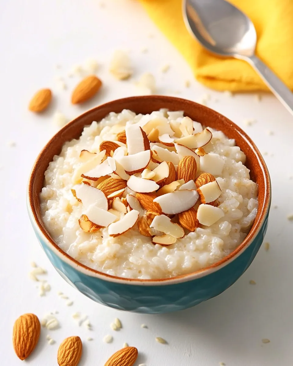 Almond Coconut Rice Pudding