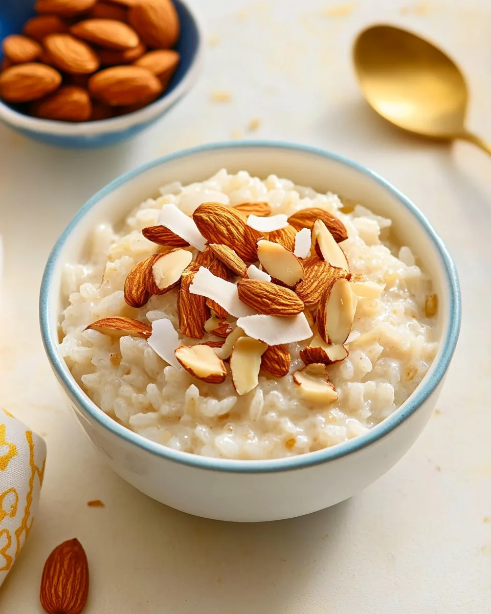 Almond Coconut Rice Pudding