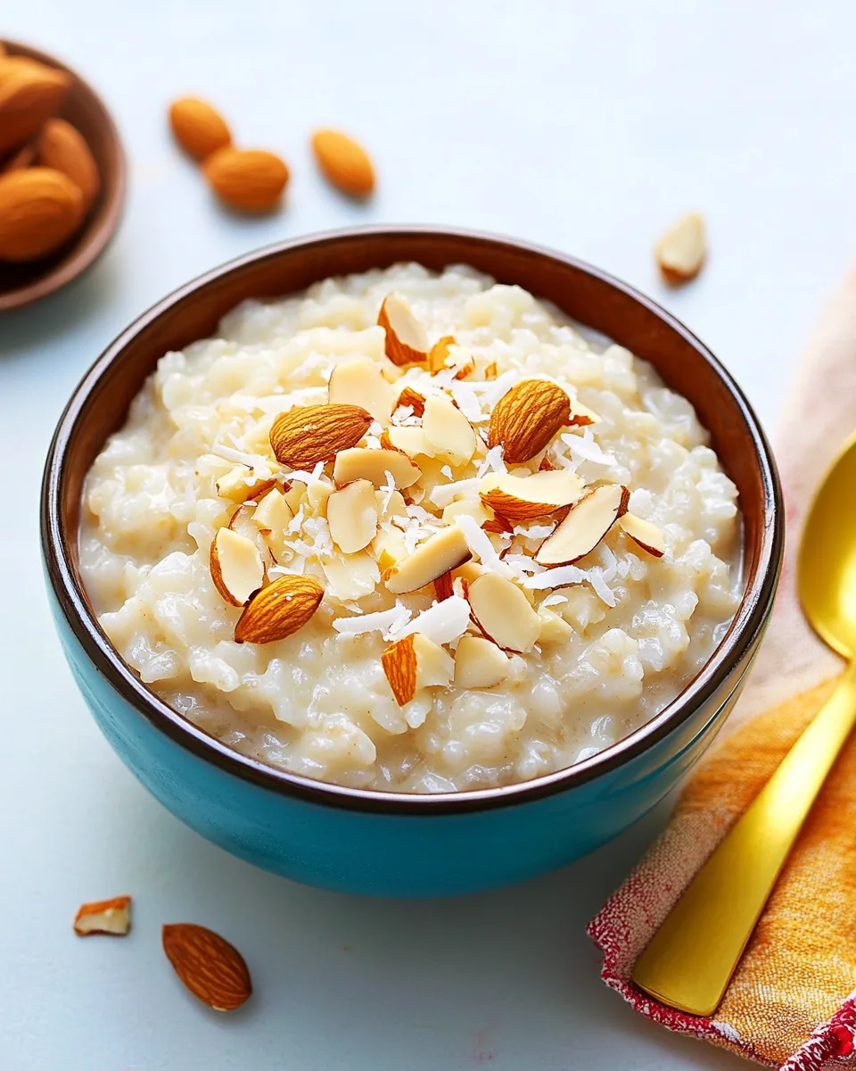 Almond Coconut Rice Pudding