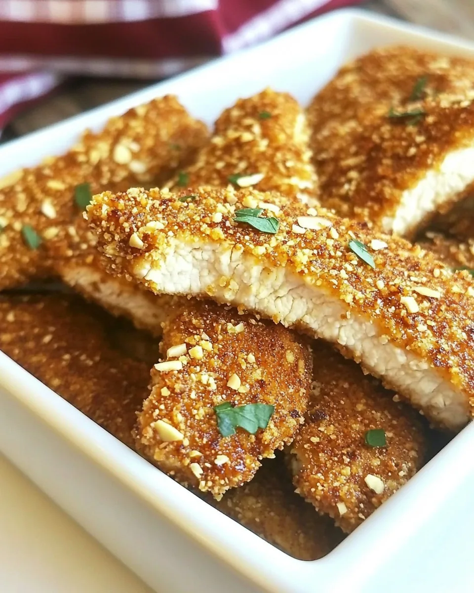 Almond Crusted Chicken Strips