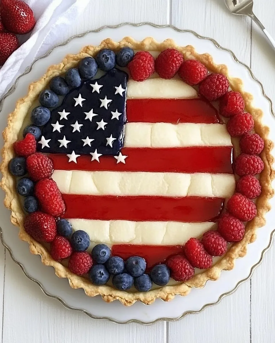 American Flag Fruit Tart