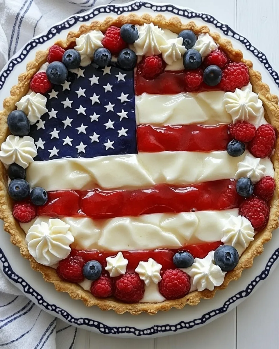 American Flag Fruit Tart