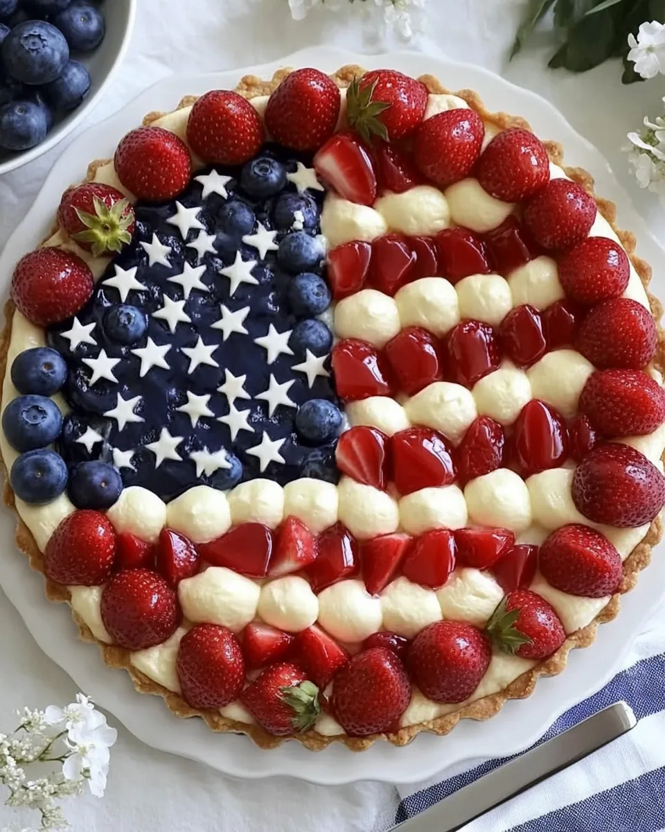 American Flag Fruit Tart