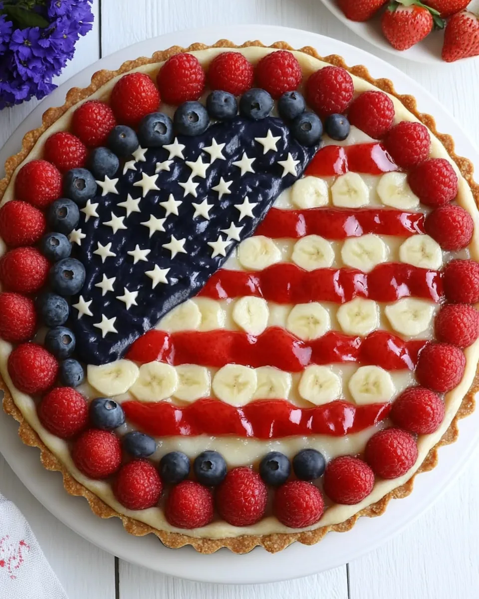 American Flag Fruit Tart