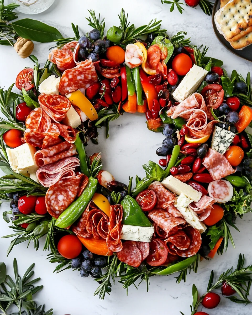 Antipasto Charcuterie Wreath