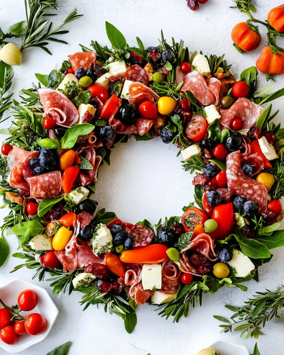 Antipasto Charcuterie Wreath