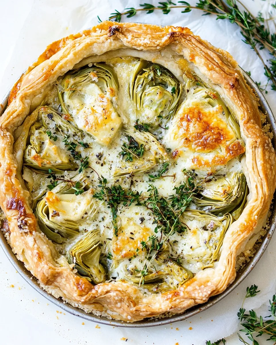 Artichoke Gouda Tart