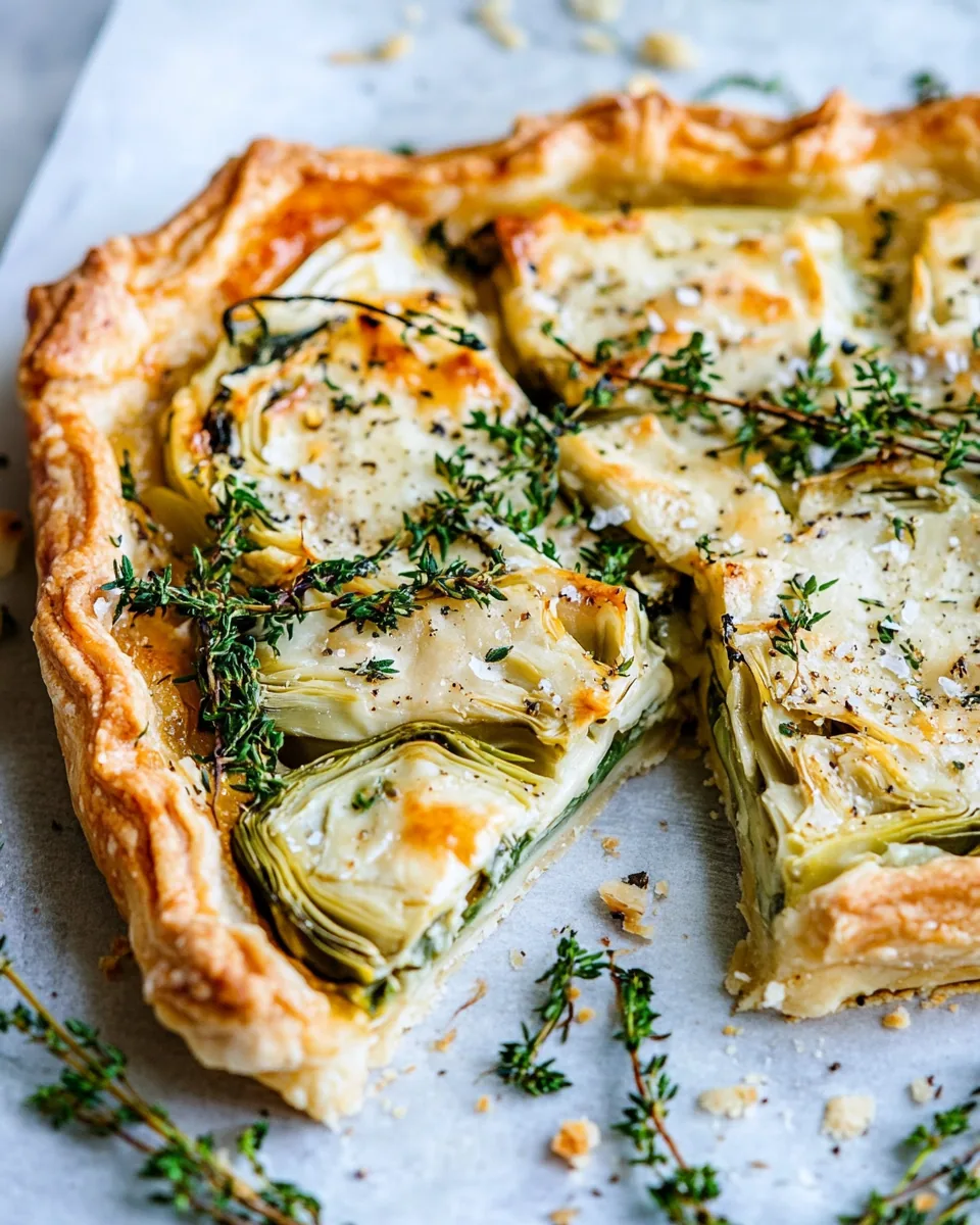 Artichoke Gouda Tart