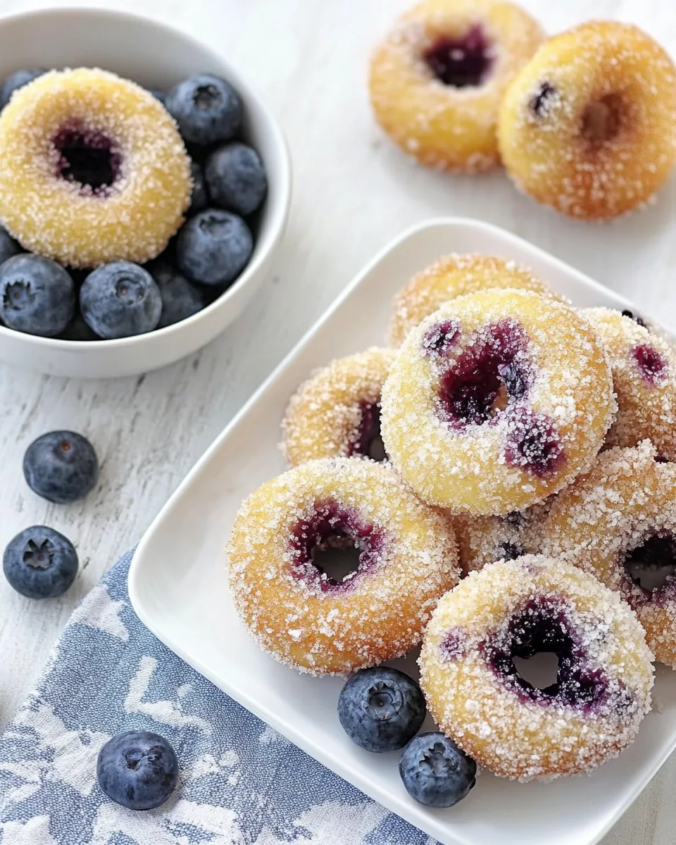Baked Blueberry Doughnuts