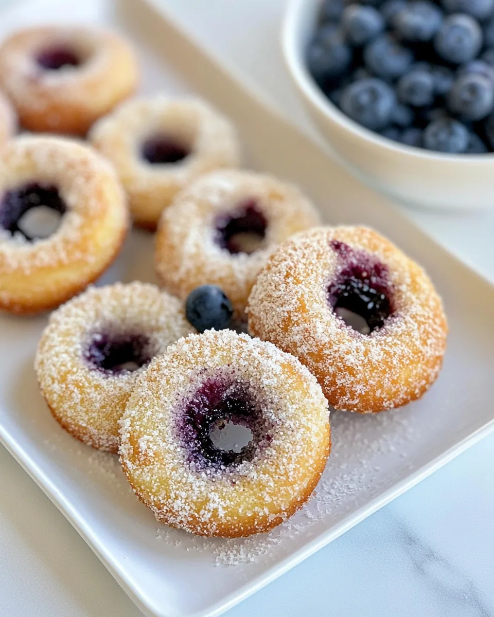 Baked Blueberry Doughnuts