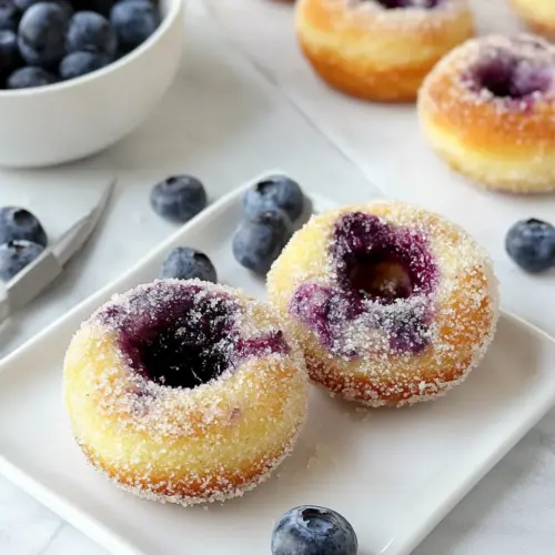 Baked Blueberry Doughnuts