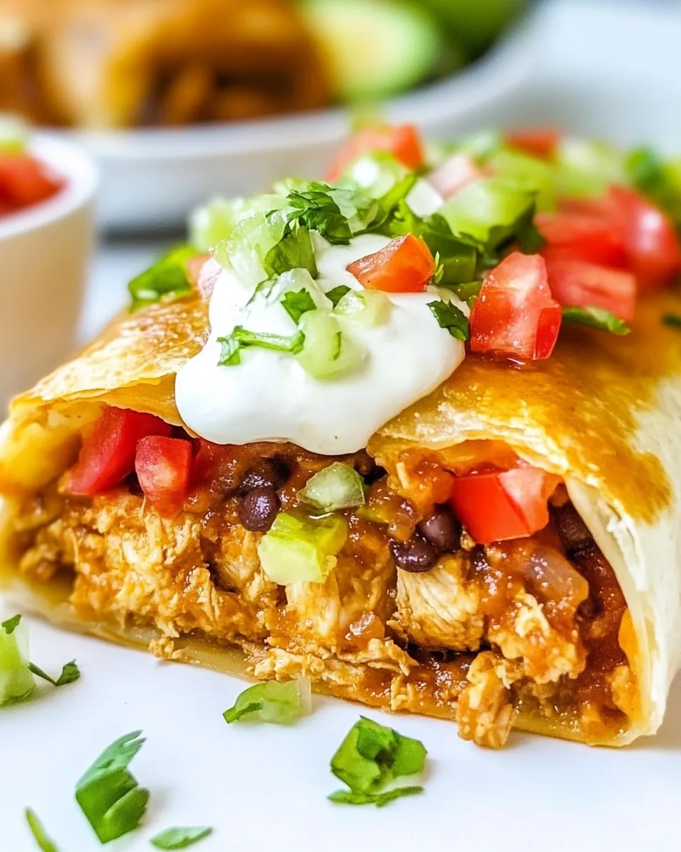 Baked Chicken Chimichangas