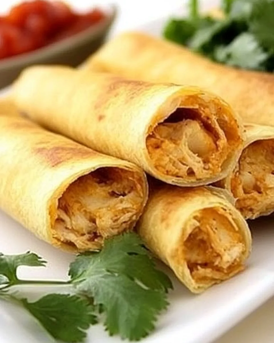 Baked Creamy Chicken Taquitos