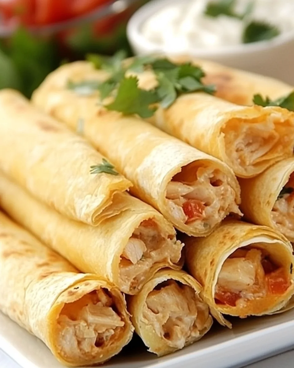Baked Creamy Chicken Taquitos