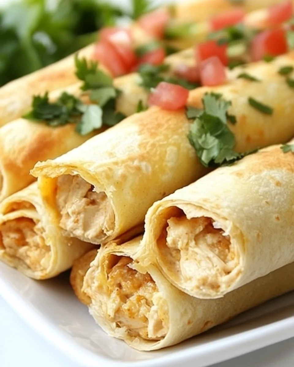 Baked Creamy Chicken Taquitos
