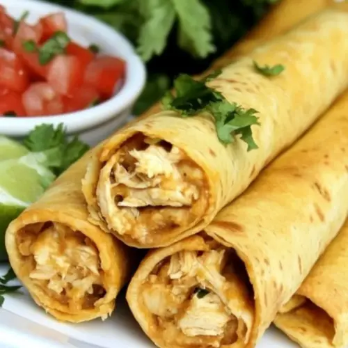 Baked Creamy Chicken Taquitos