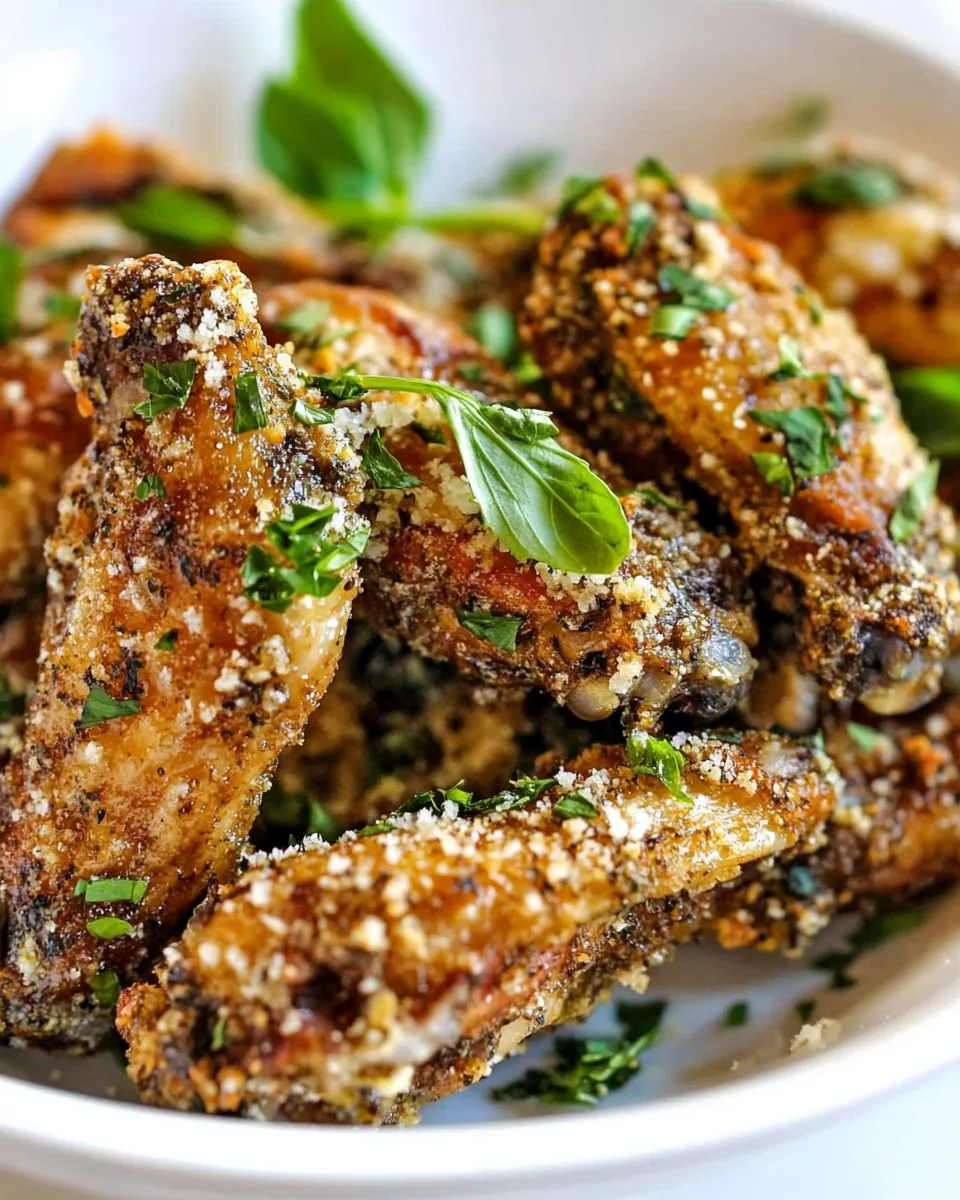 Baked Parmesan Garlic Chicken Wings