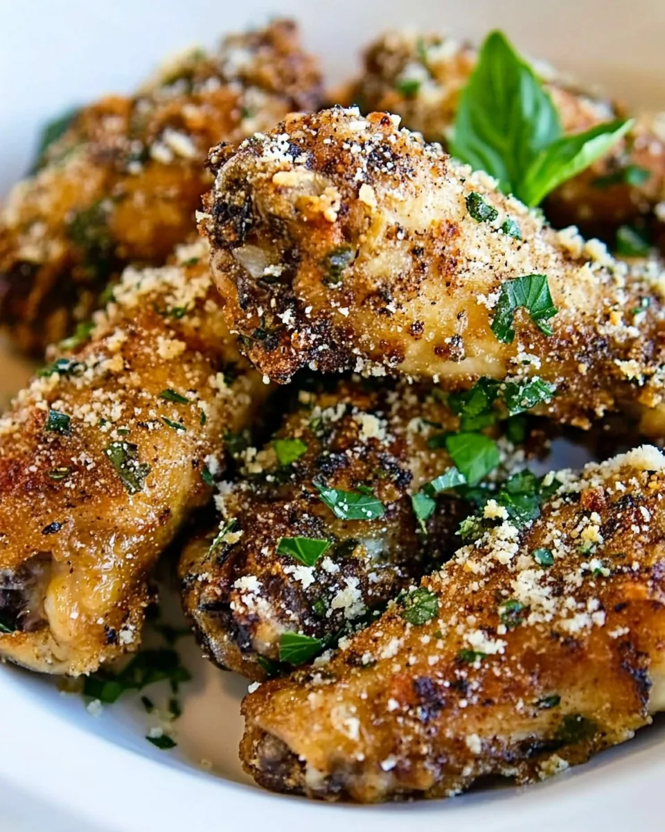 Baked Parmesan Garlic Chicken Wings
