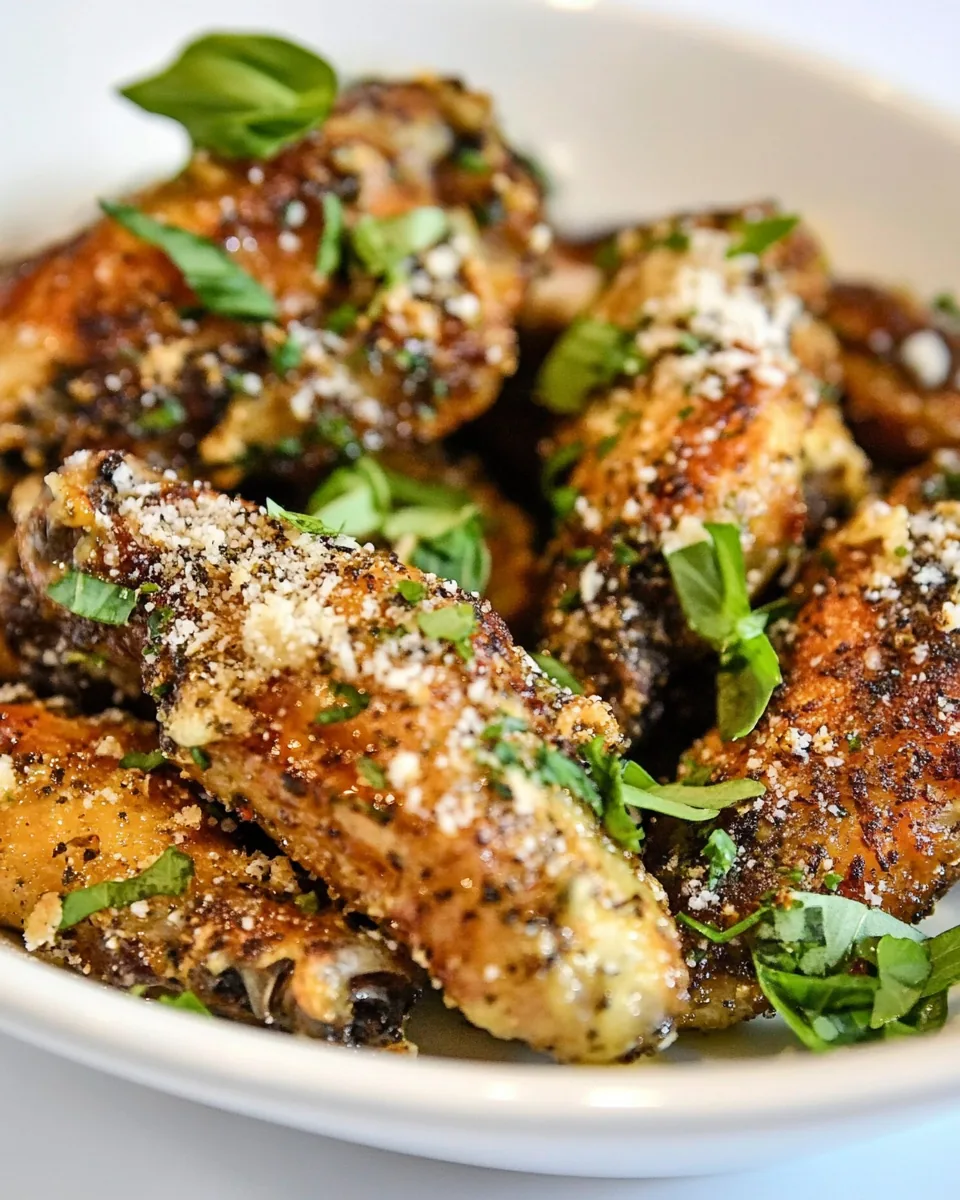 Baked Parmesan Garlic Chicken Wings