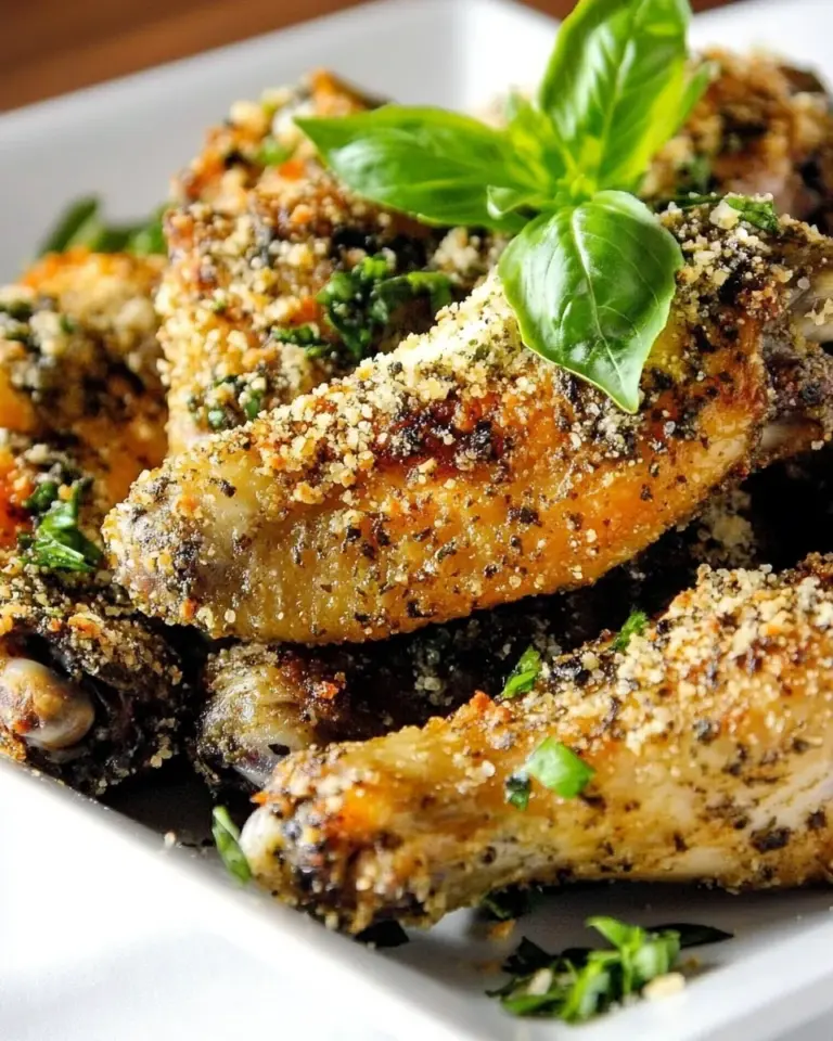 Baked Parmesan Garlic Chicken Wings