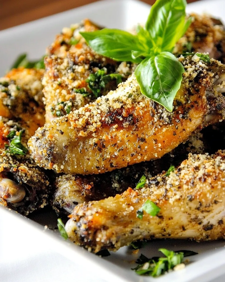 Baked Parmesan Garlic Chicken Wings