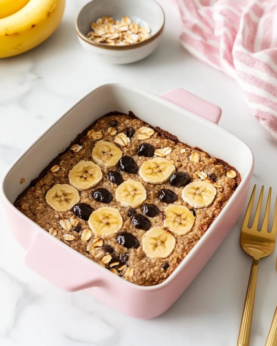 Banana Bread Baked Oatmeal