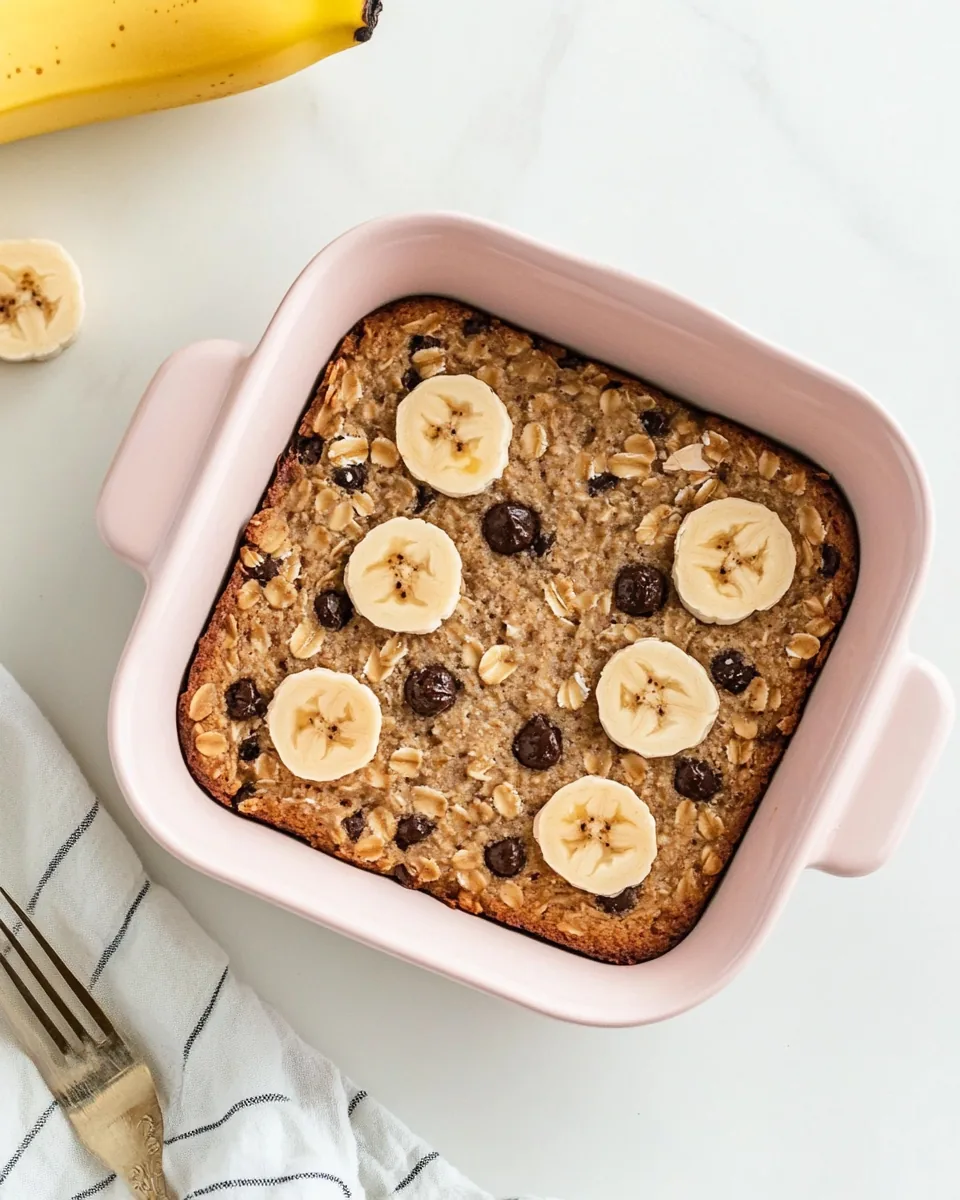 Banana Bread Baked Oatmeal