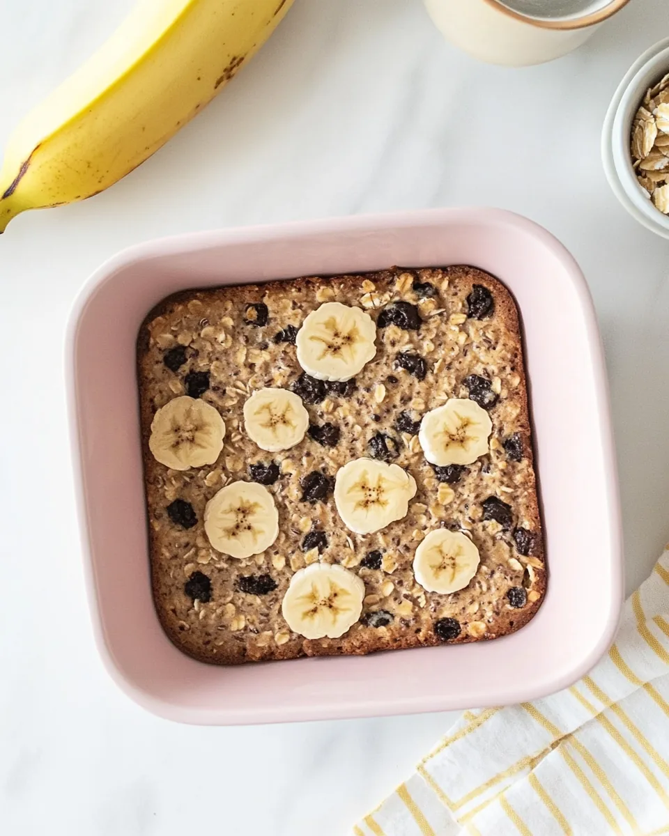 Banana Bread Baked Oatmeal