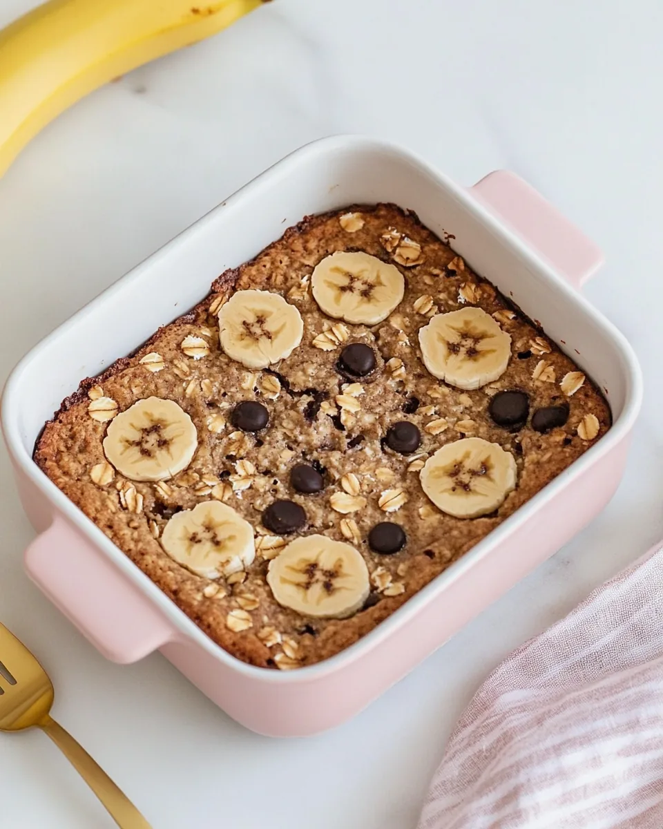 Banana Bread Baked Oatmeal