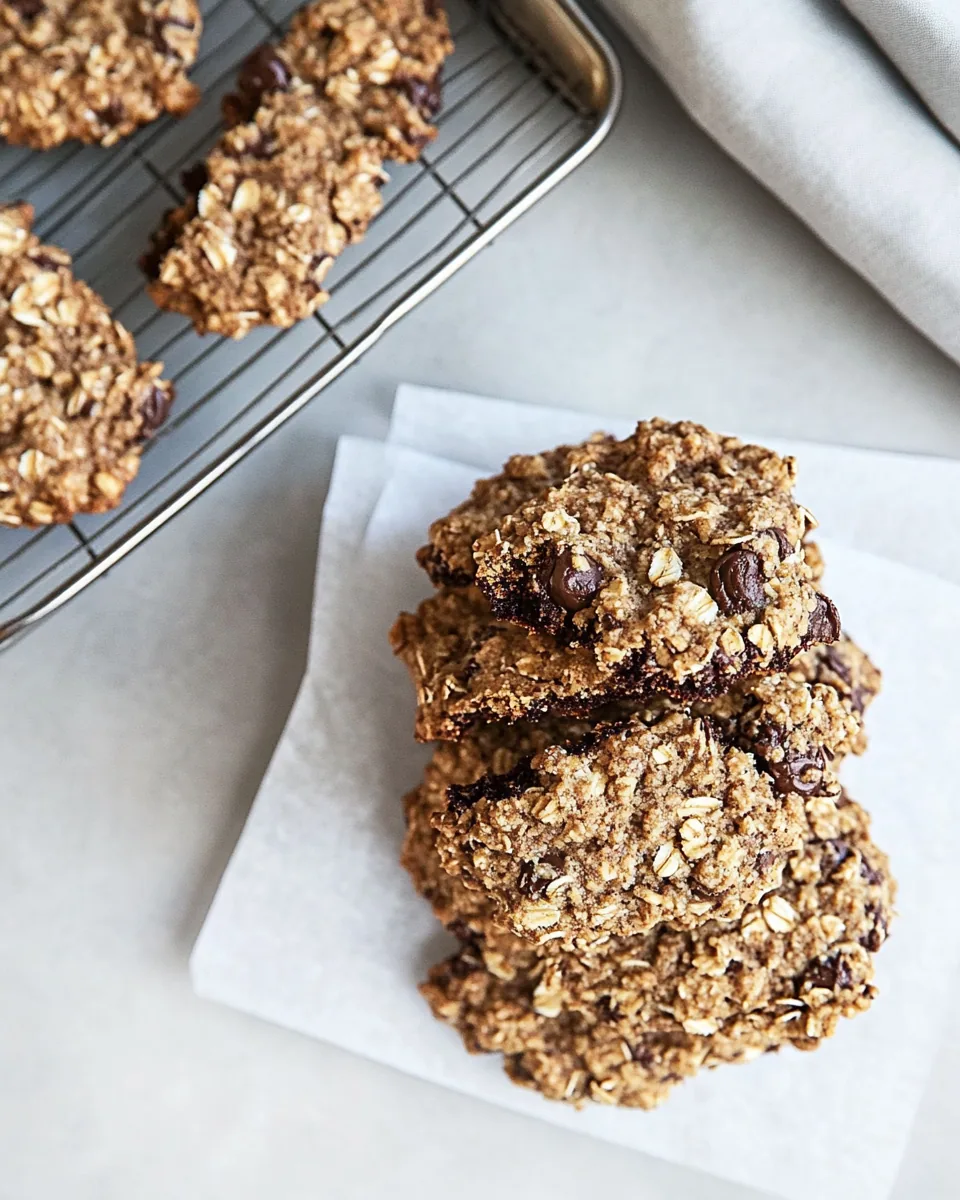 Banana Peanut Butter Oatmeal Cookies