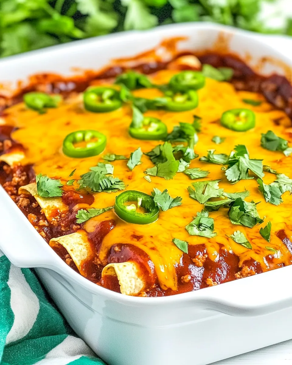 Beef Cheese Enchilada Casserole