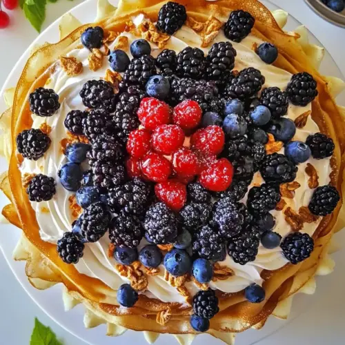 Berry Jam Mascarpone Crêpe Cake