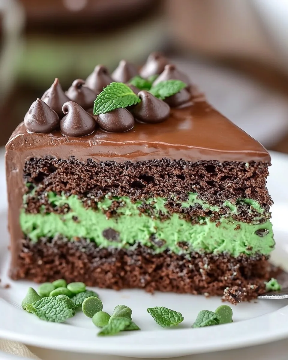 Mint Chocolate Chip Cake