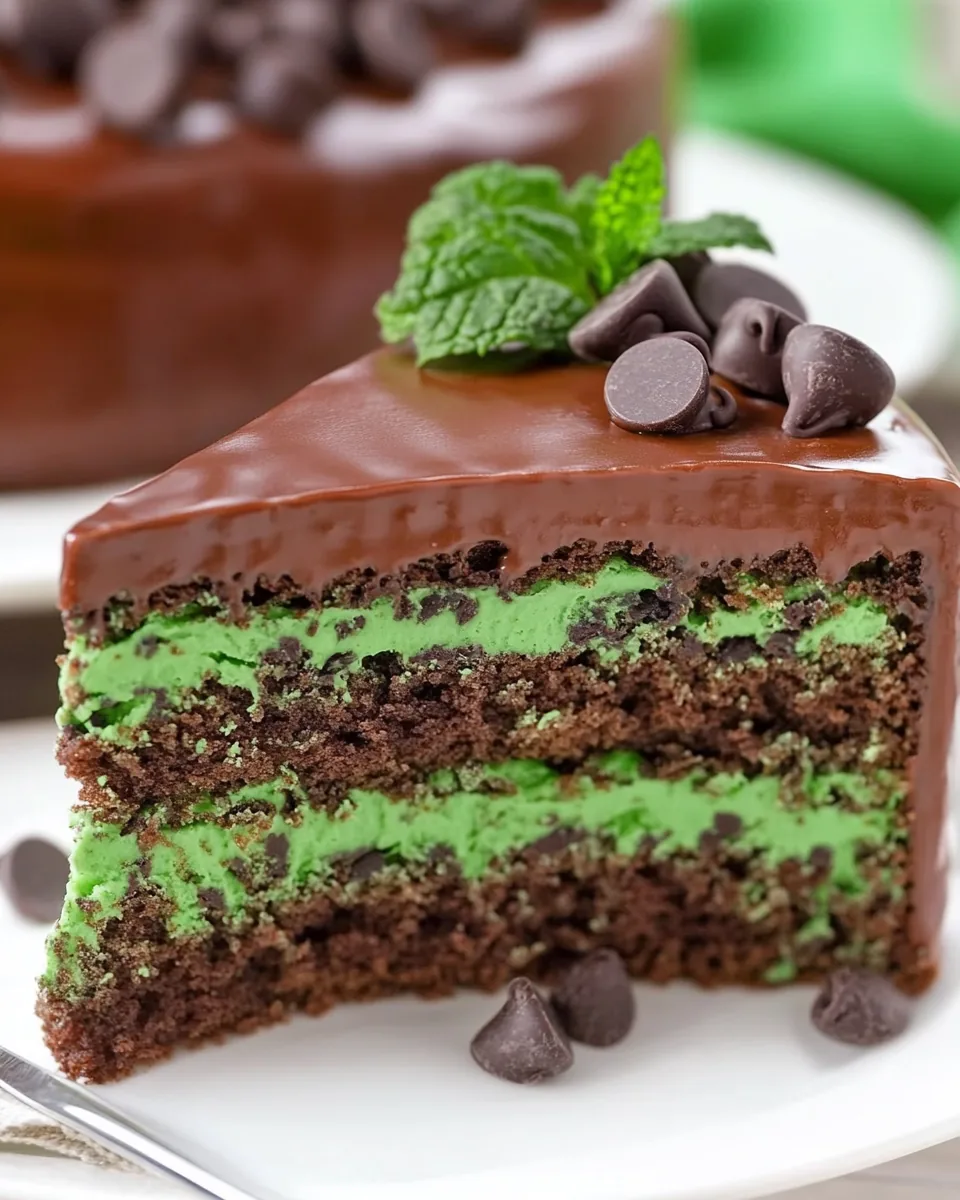 Mint Chocolate Chip Cake