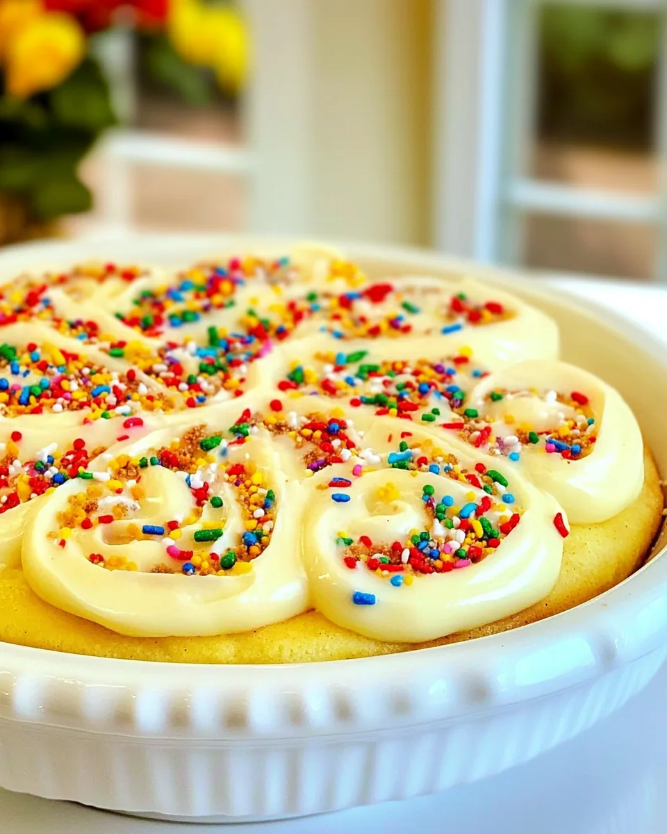 Birthday Cake Cinnamon Rolls