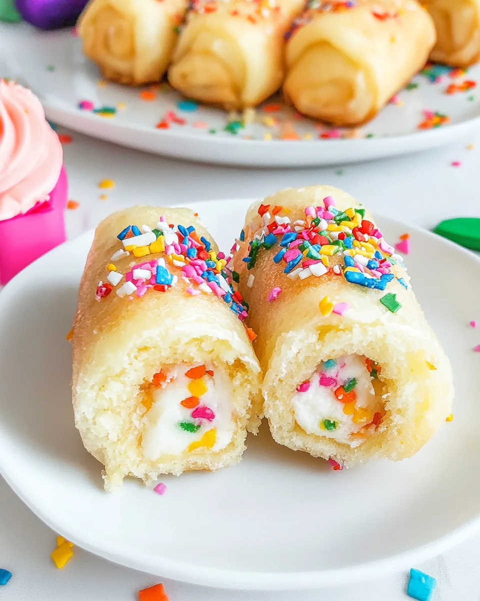 Birthday Cake Egg Rolls