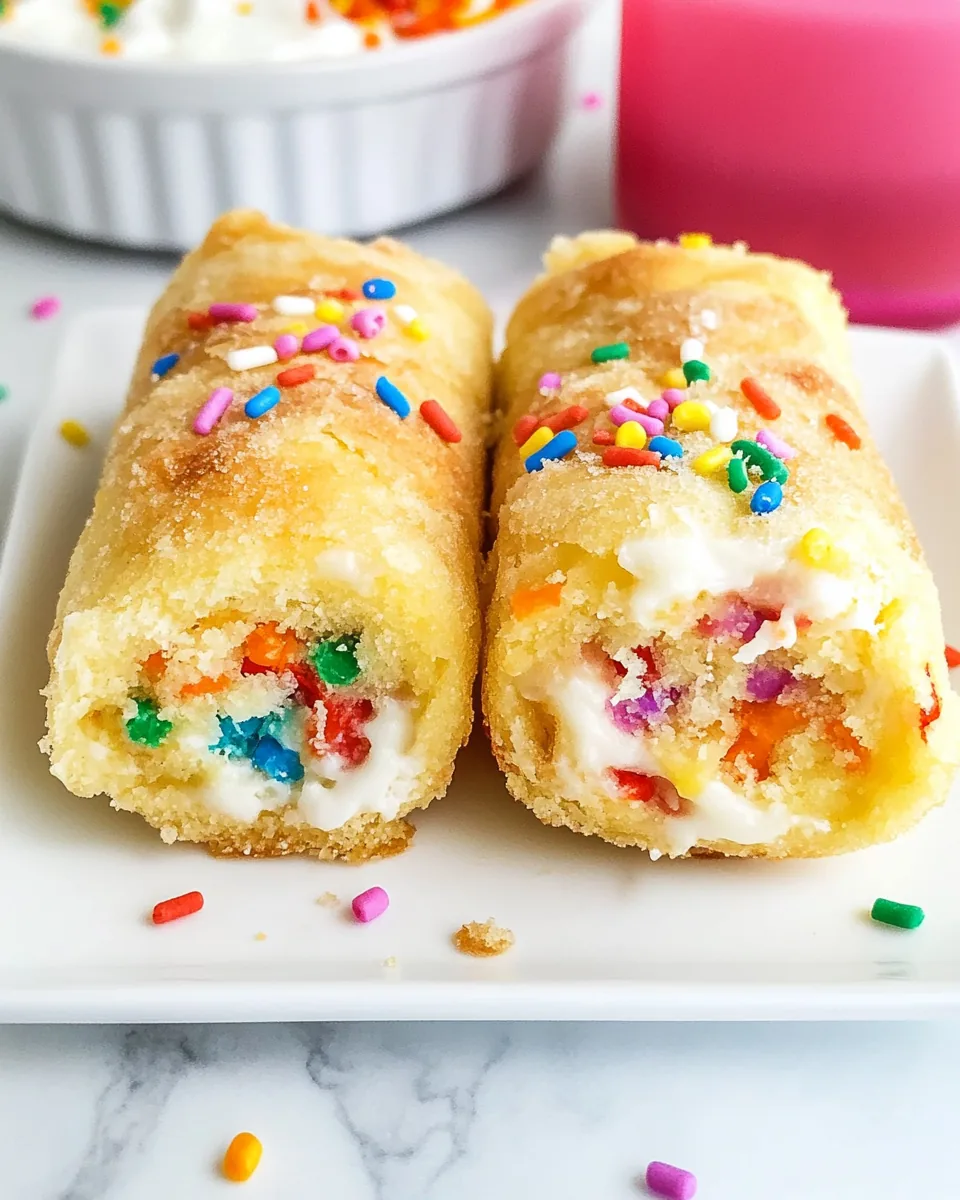 Birthday Cake Egg Rolls
