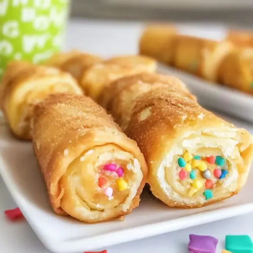Birthday Cake Egg Rolls