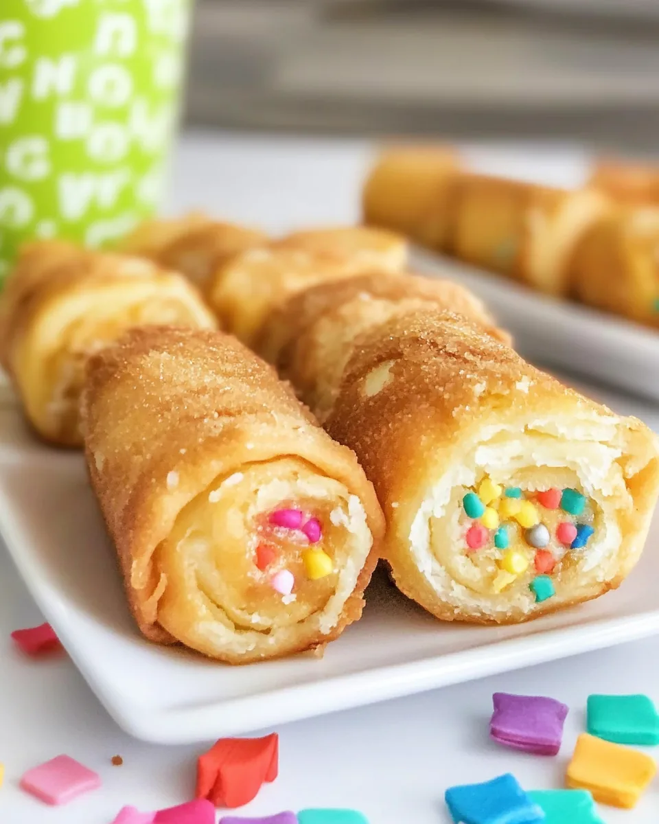 Birthday Cake Egg Rolls