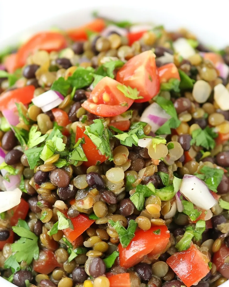 Black Bean Lentil Salad