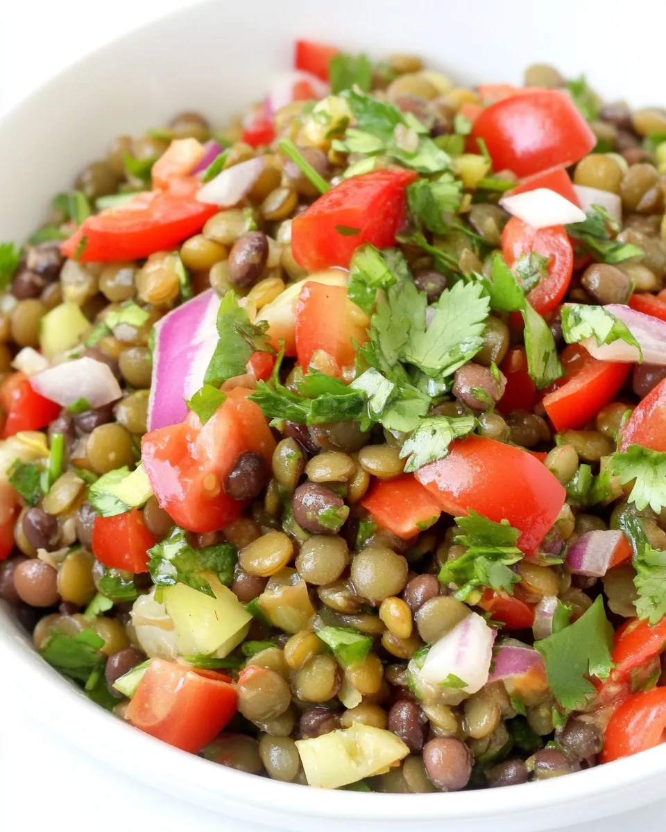 Black Bean Lentil Salad