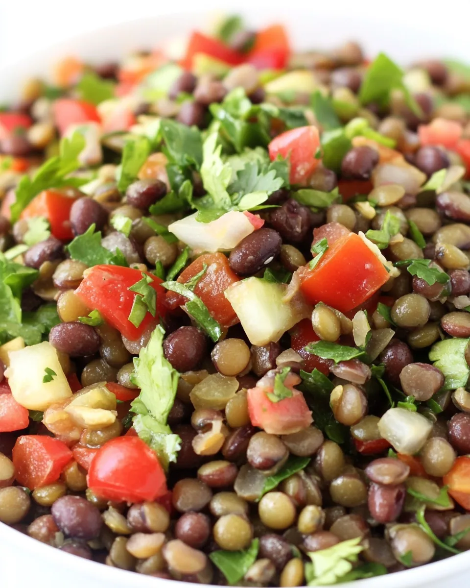 Black Bean Lentil Salad