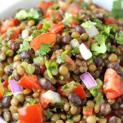 Black Bean Lentil Salad