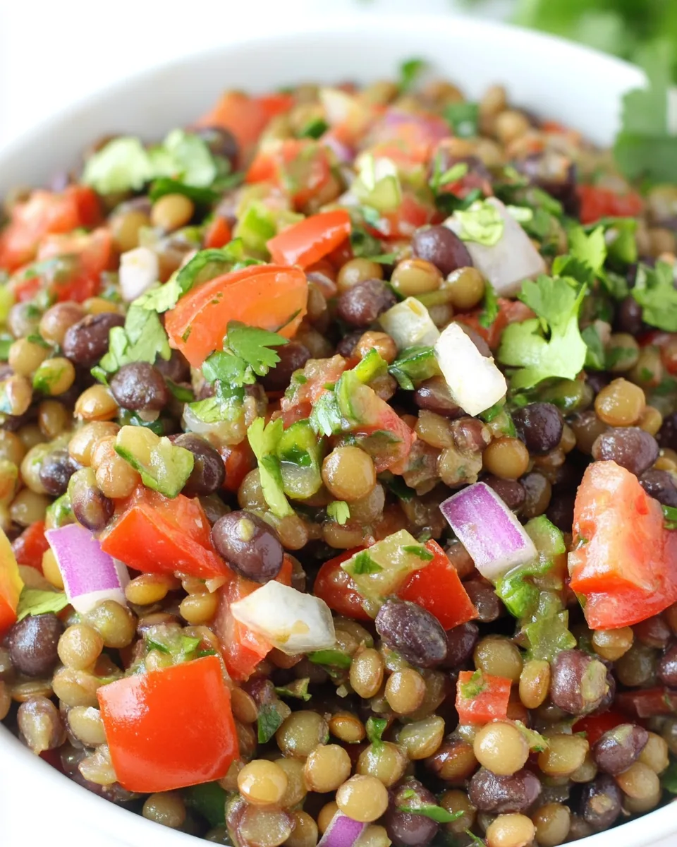Black Bean Lentil Salad
