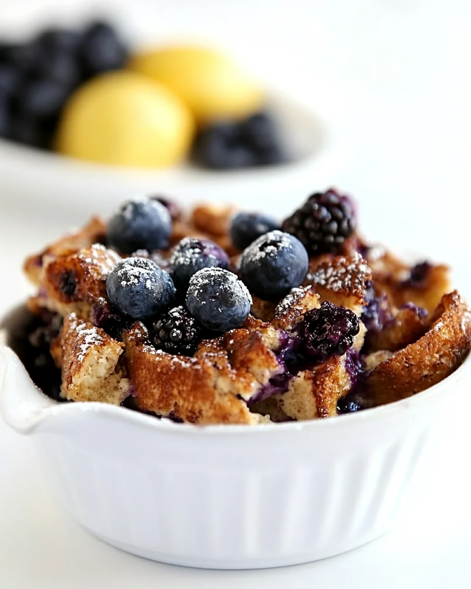 Blueberry Lemon French Toast Casserole