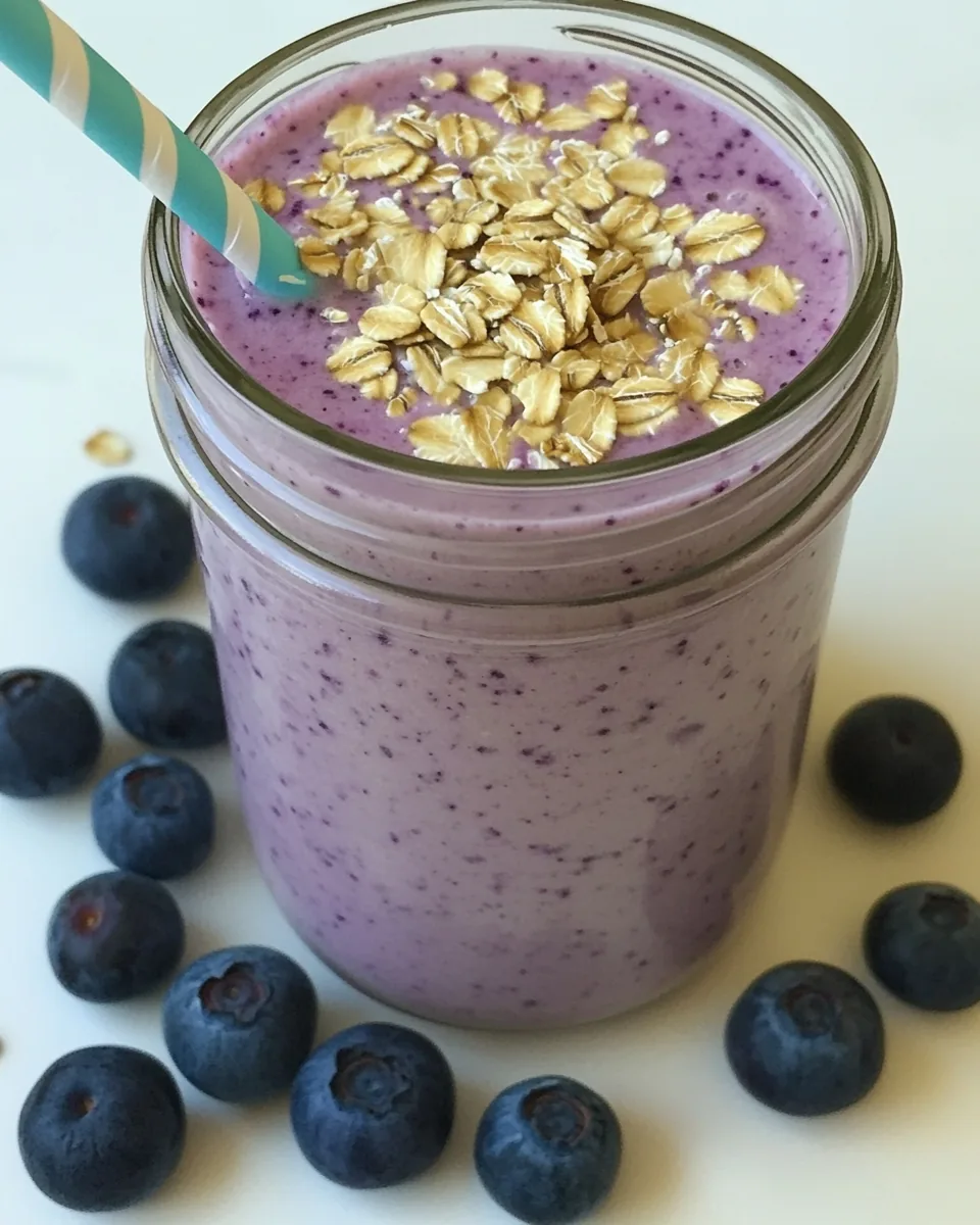 Blueberry Oatmeal Smoothie