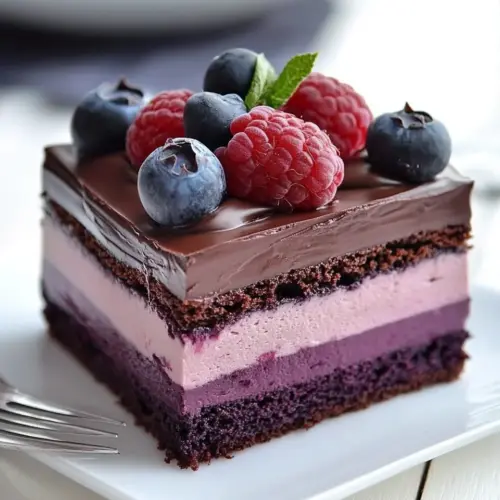 Blueberry Raspberry Chocolate Cake