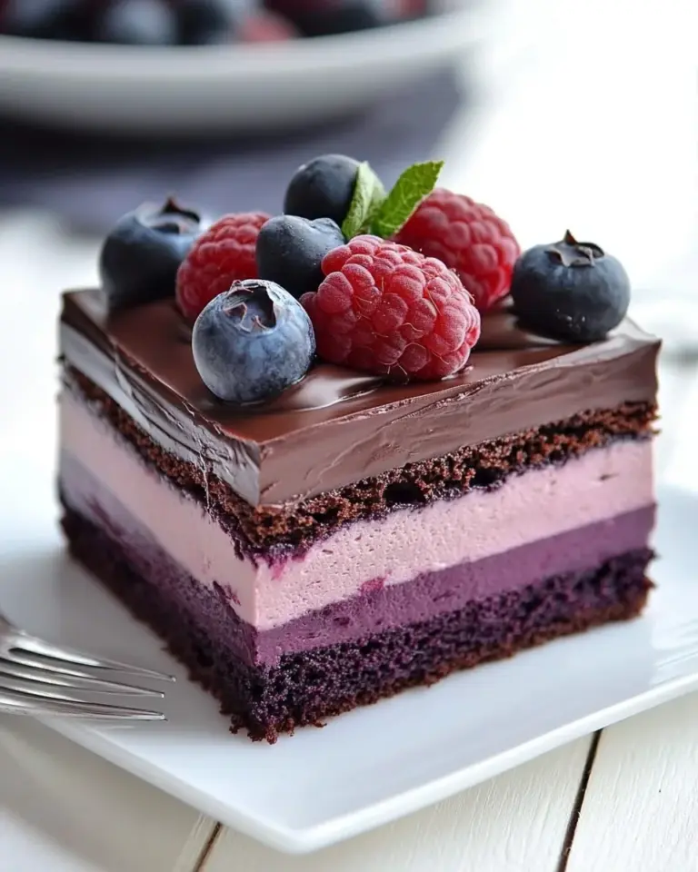 Blueberry Raspberry Chocolate Cake