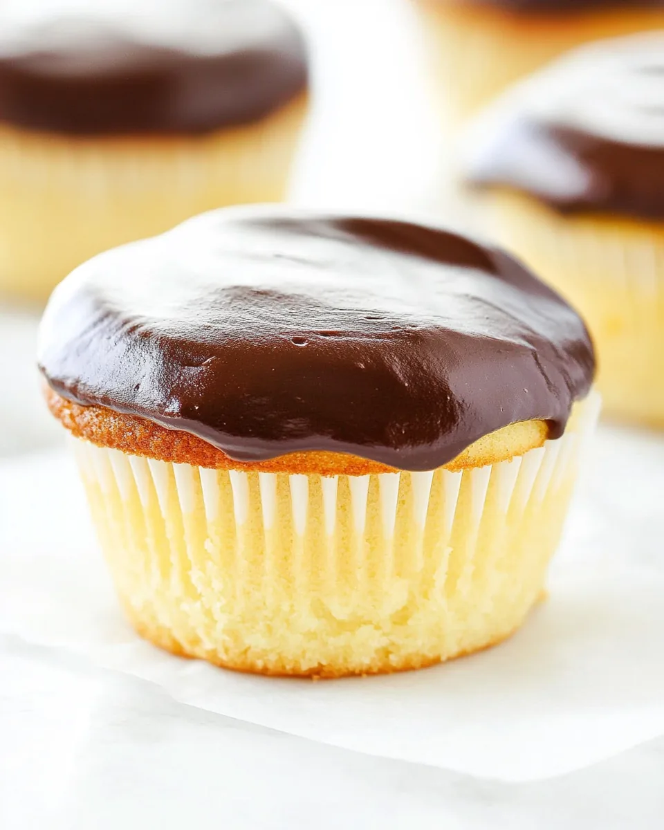 Boston Cream Cupcakes