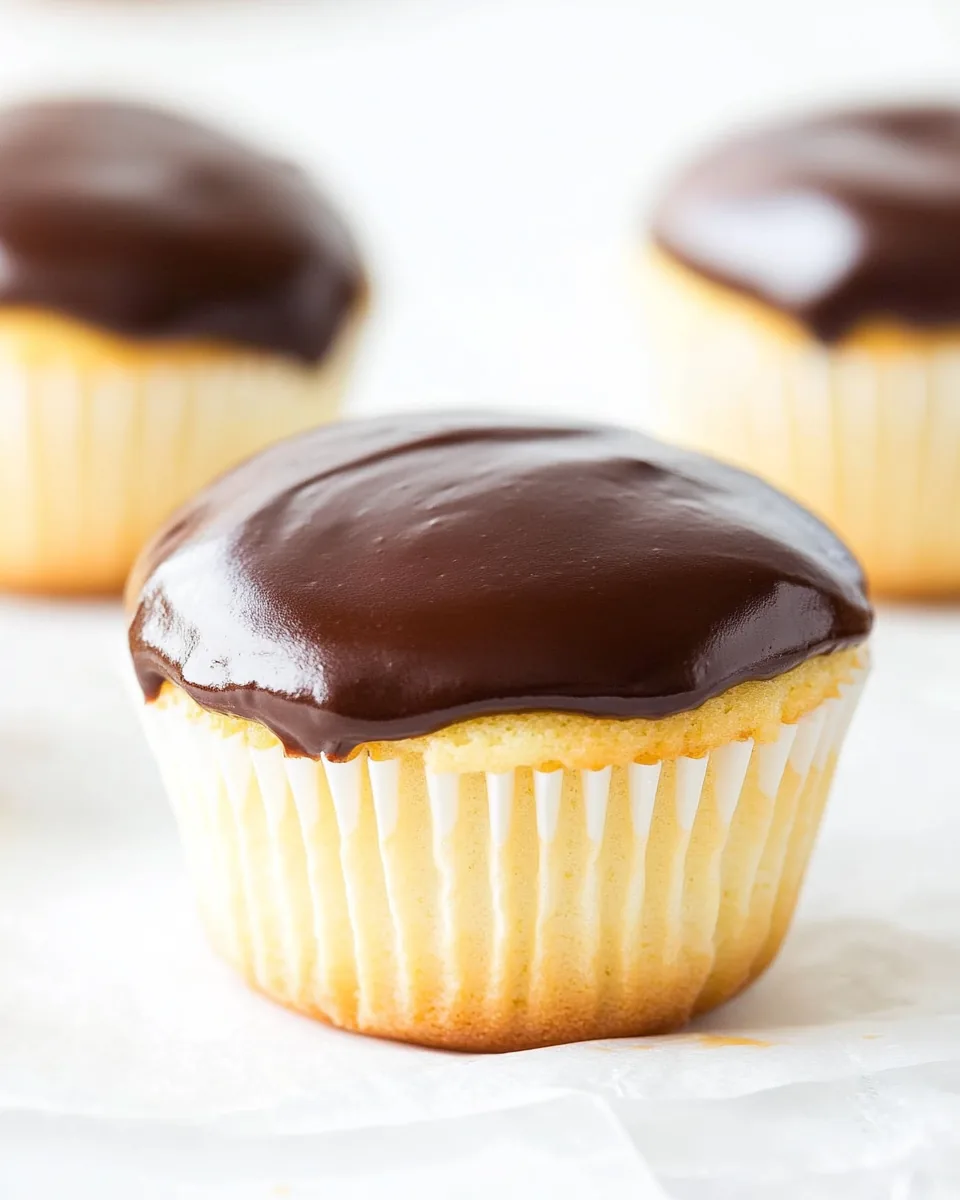Boston Cream Cupcakes